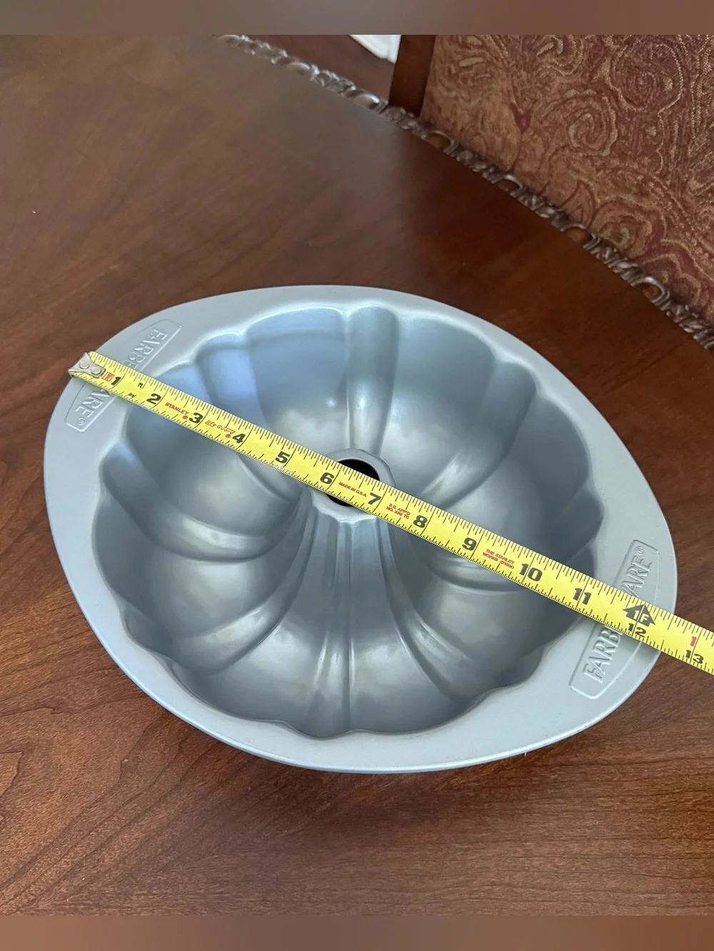 Farberware Silver Bundt Cake Pan - Nonstick 10” Fluted Baking Mold